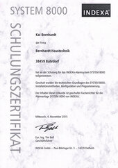 Kai Bernhardt, Schulung für das INDEXA-Alarmsystem SYSTEM 8000