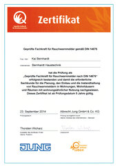 Rauchwarnmelder geprüfte Fachkraft nach DIN 14676