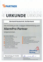 3-tägige Weiterbildung zum AlarmPro-Partner