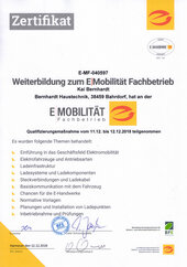 Weiterbildung Zum E|Mobilität Fachbetrieb Hannover 2018