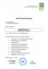 Weiterbildung zum E|Mobilität Fachbetrieb Oldenburg 2018